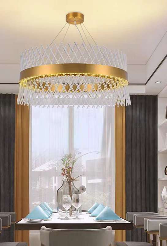 Light House Metal Material Brass+ Glass Finished Chandelier