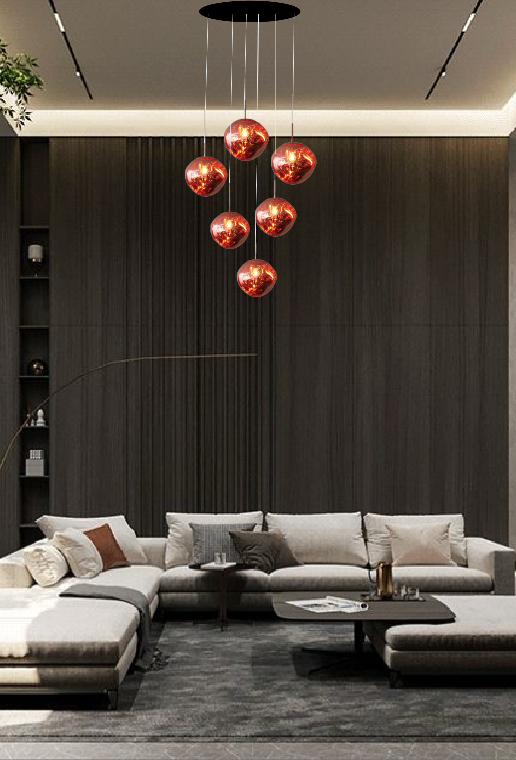 Light House Metal +Glass Material Rosegold Finished Roof Light