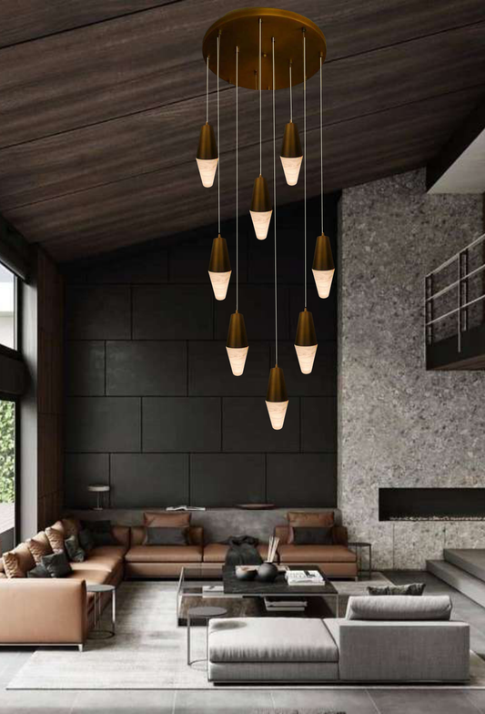 Light House Metal+Marble Material Brass Finished Roof Light