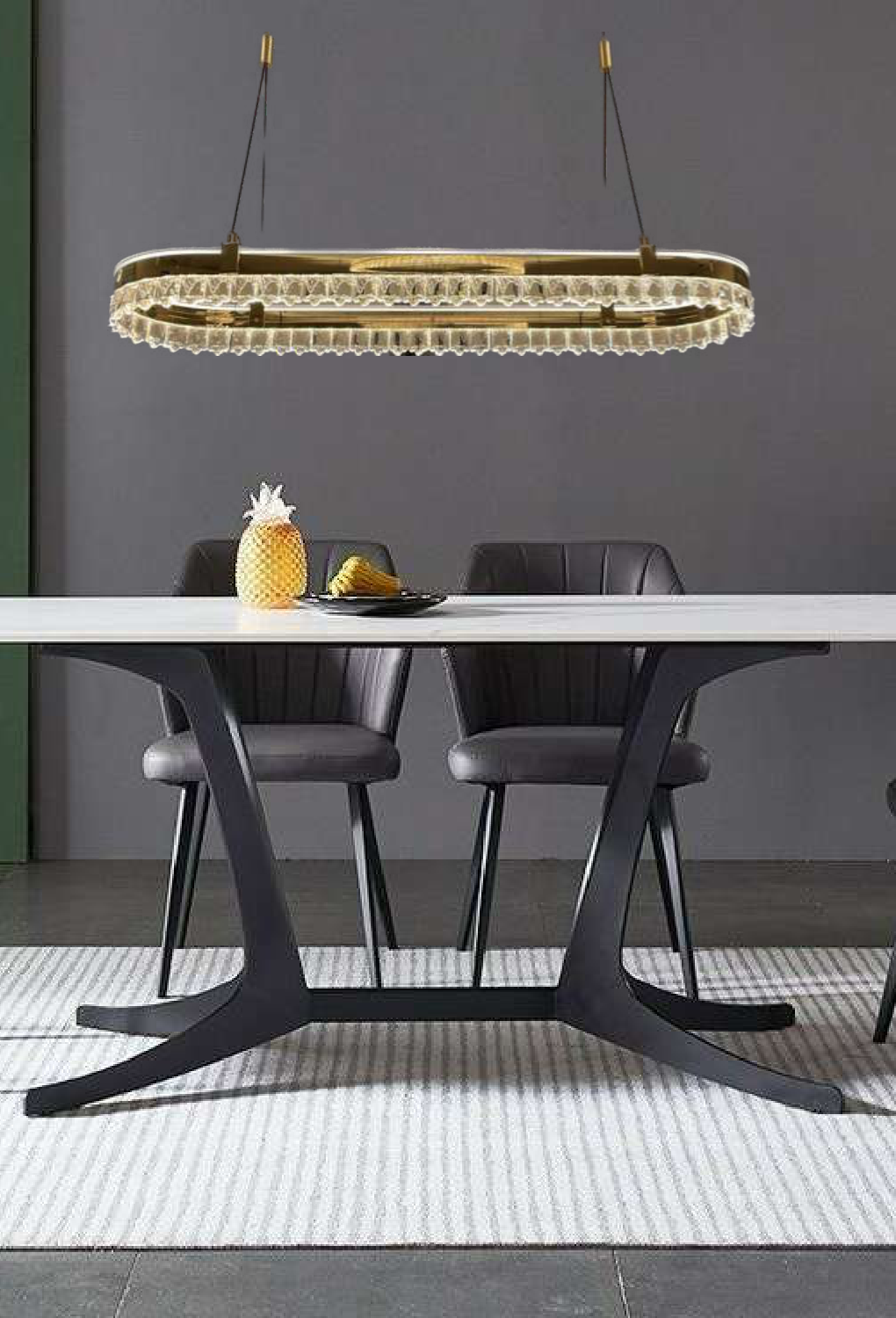 Light House Metal+ Crystal Material Gold Finished Chandelier