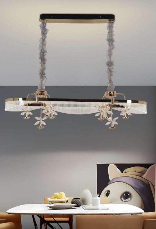 Light House Metal+ Material Gold Finished Chandelier