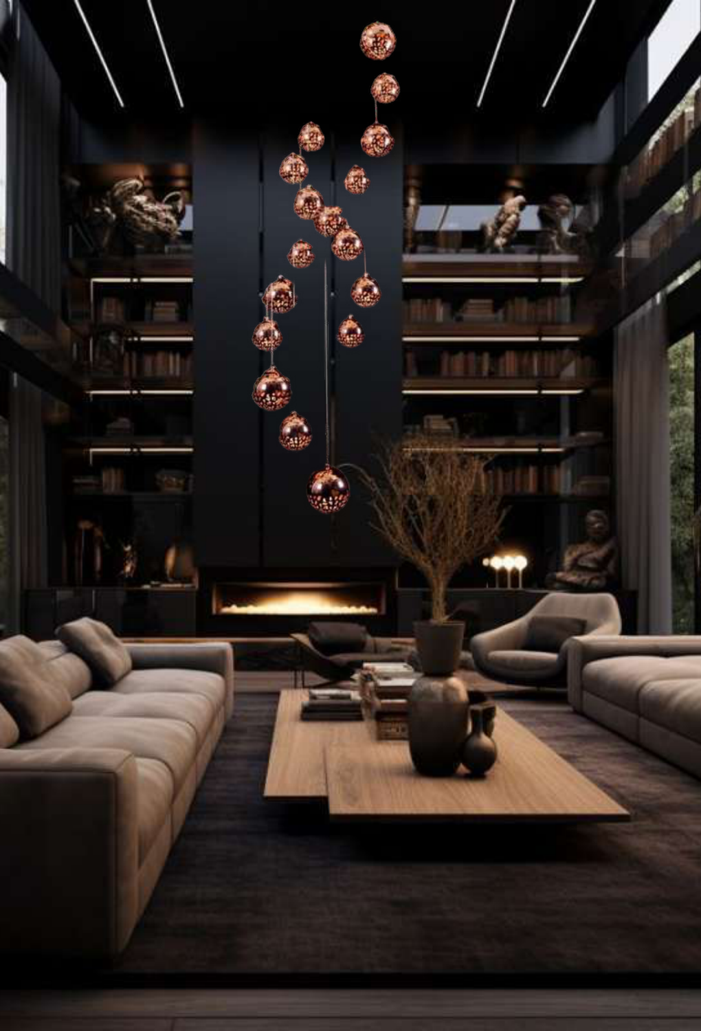 Light House Metal Material Rosegold Finished Roof Light