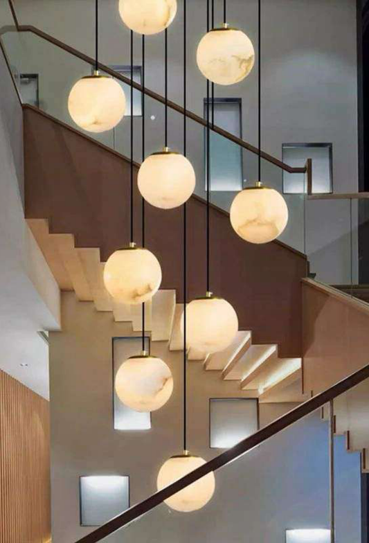 Light House Metal+ Marble Material Brass Finished Roof Light