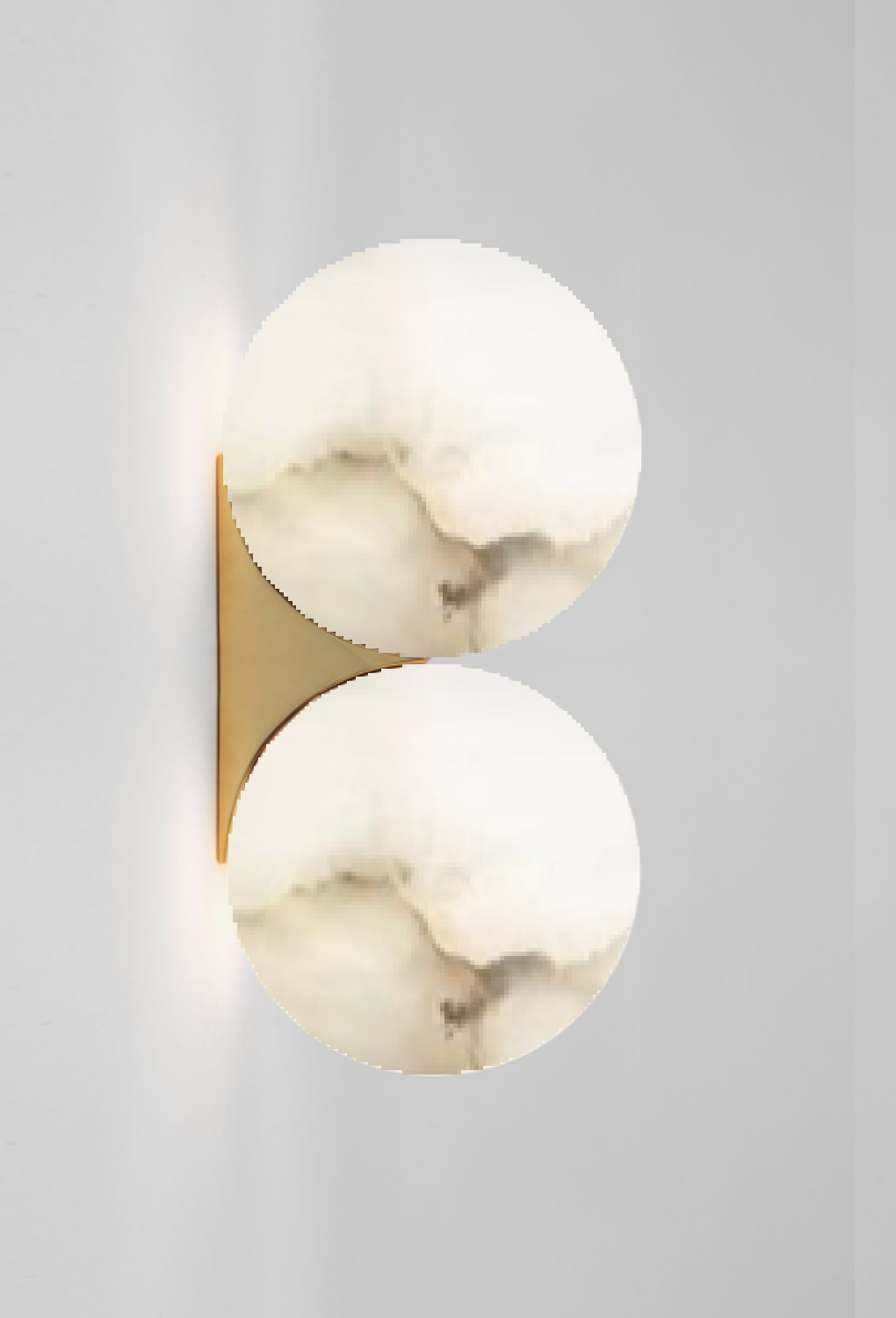 Light House Metal + Marble Material Brass Finished Wall Light