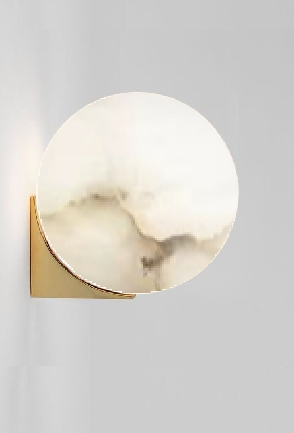 Light House Metal + Marble Material Brass Finished Wall Light