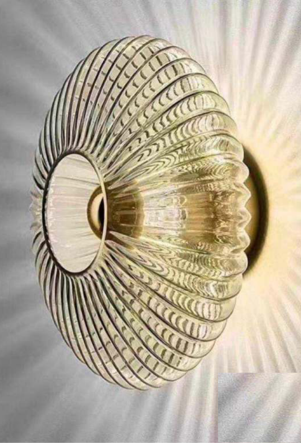 Light House Metal + Glass Material Amber Finished Wall Light