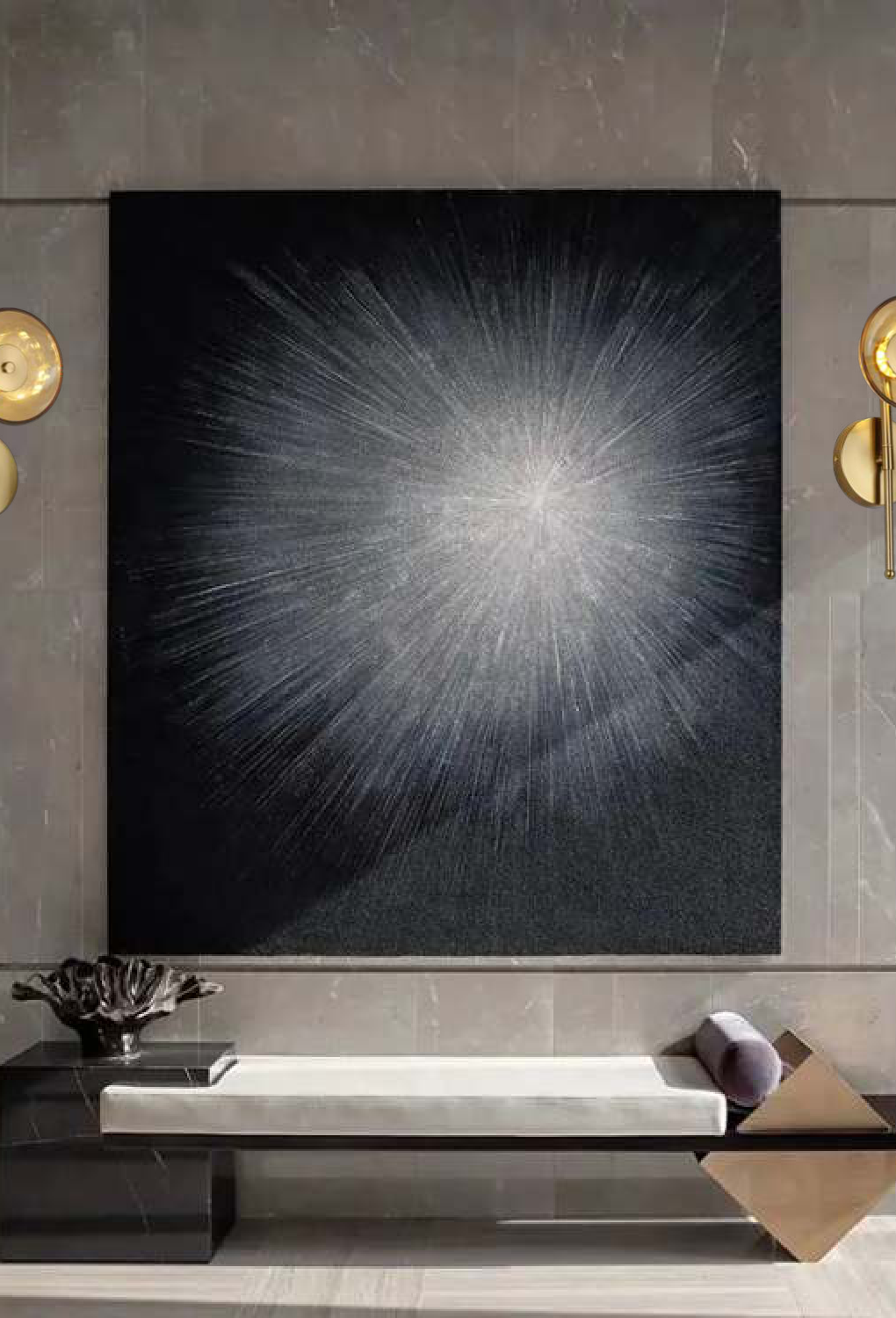 Light House Metal +Glass Material Brass+Amber Finished Wall Light