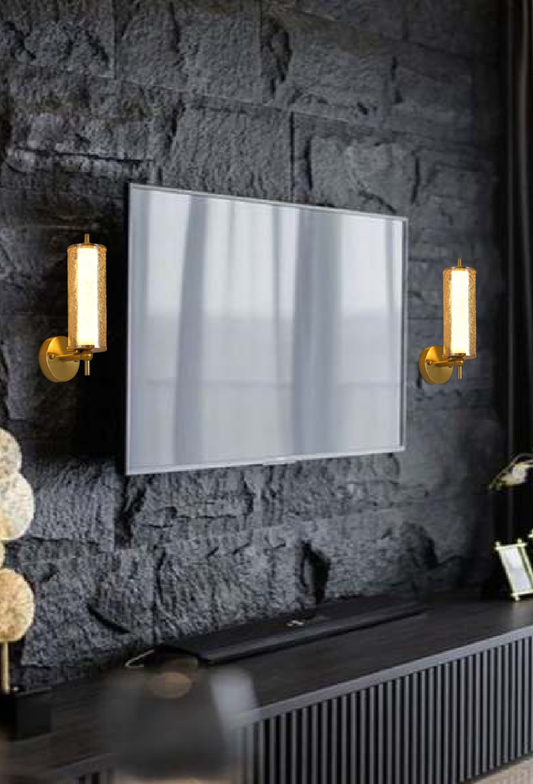 Light House Metal +Glass Material Brass+Amber Finished Wall Light