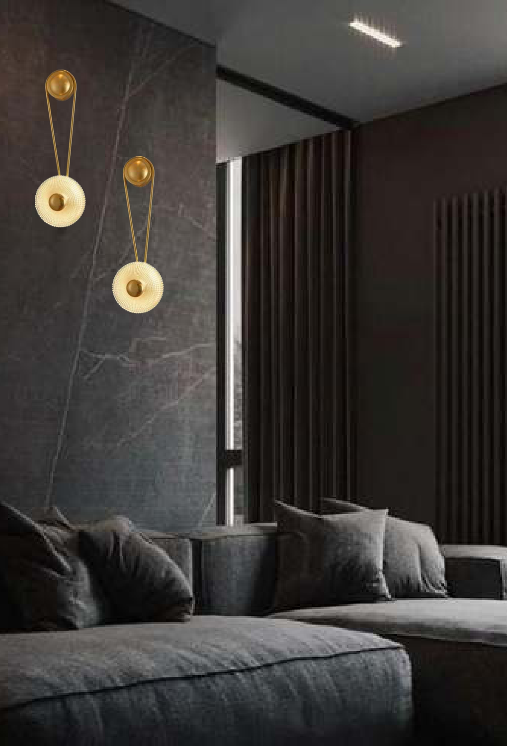 Light House Metal Material Brass+Half Frost Finished Wall Light