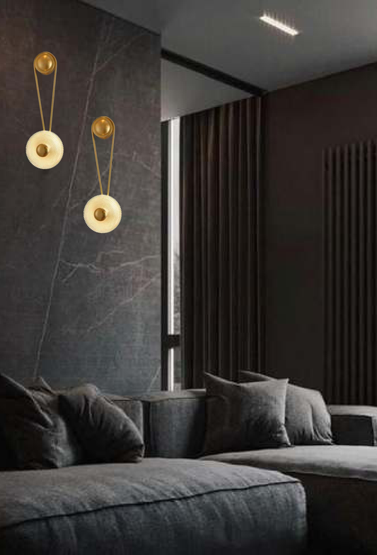 Light House Metal Material Brass+Half Frost Finished Wall Light