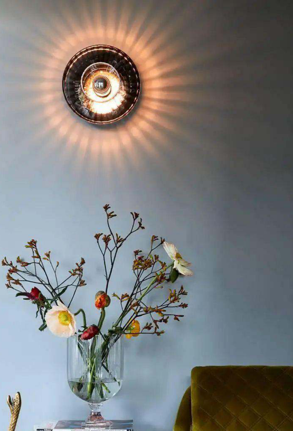 Light House Metal + Glass Material Chrome Finished Wall Light