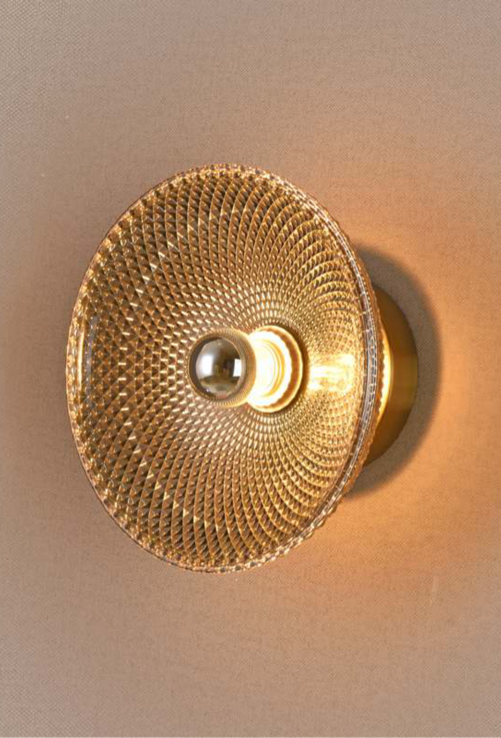 Light House Metal + Glass Material Brass + Smk Finished Wall Light