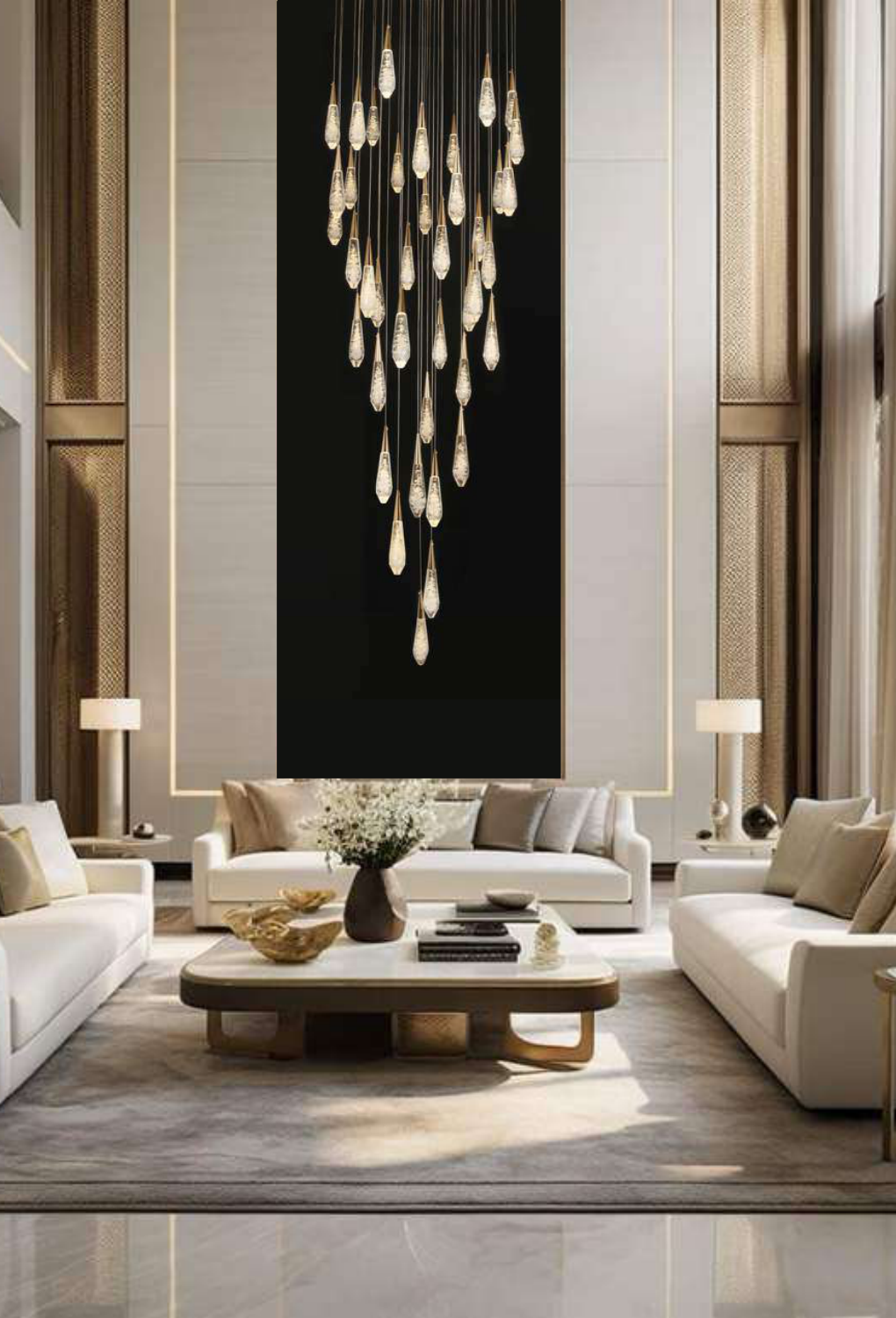 Light House Metal+Acralyc Material French Gold Finished Roof Light