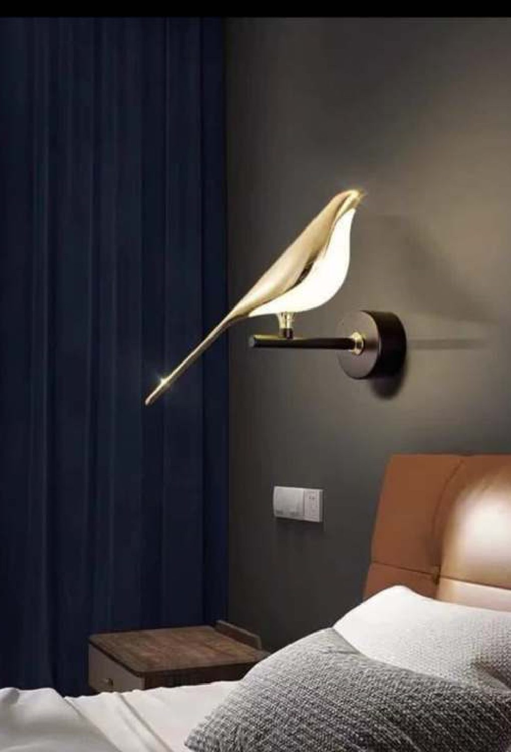 Light House Metal + Pc Material Gold+ Blk Finished Wall Light