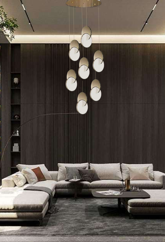 Light House Metal Material Gold+Crystal Finished Roof Light