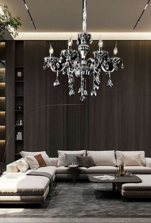 Light House Metal +Glass Material Chrome Finished Chandelier