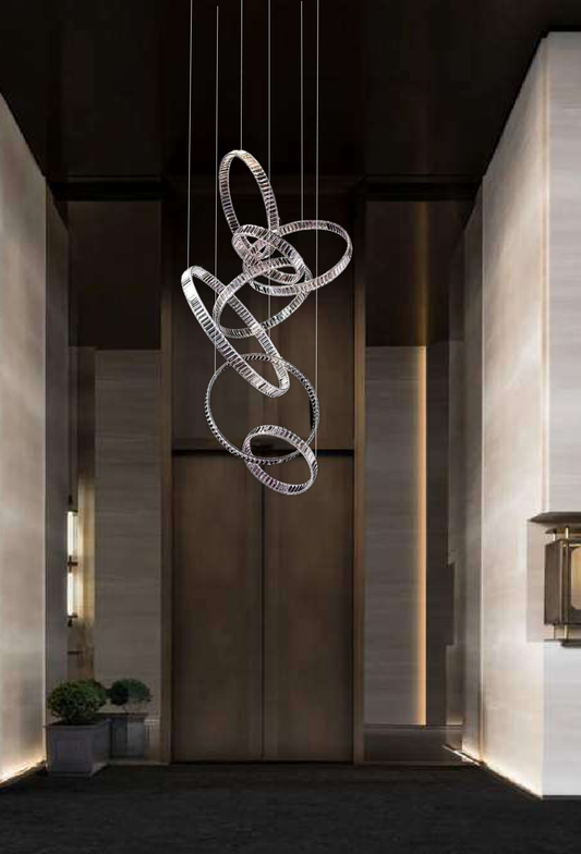 Light House Metal+ Crystal Material Gold Finished Roof Light