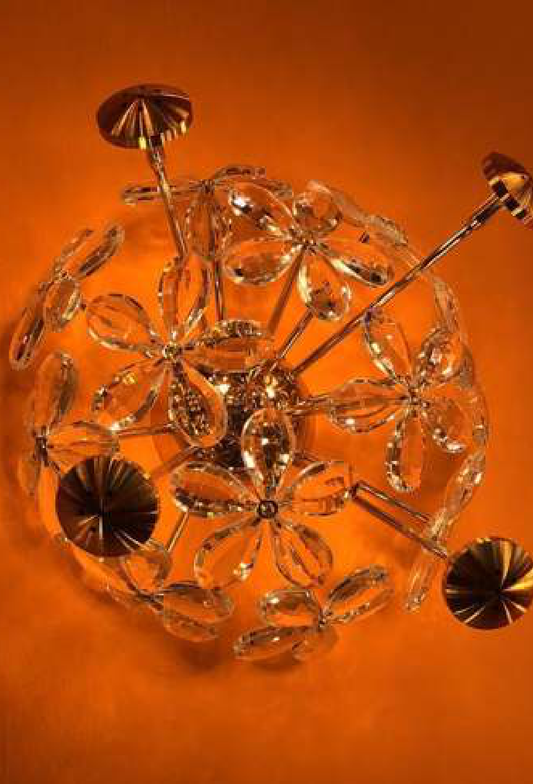 Light House Metal + Crystal Material Gold Finished Wall Light