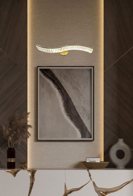 Light House Metal+Crystal Material Gold Finished Wall Light