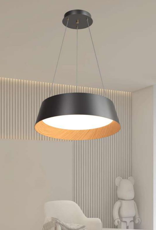 Light House Metal+ Wood Material Blk +Wood Finished Chandelier