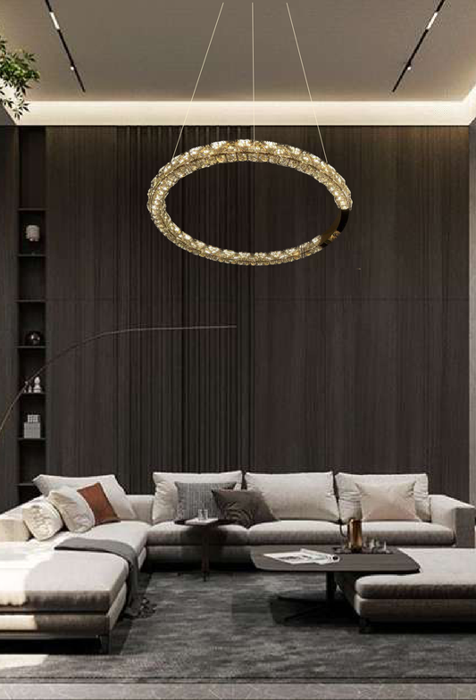 Light House Metal Material Rgd+Crystal Finished Chandelier