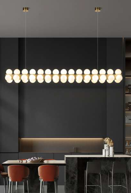 Light House Metal+ Glass Material Brass Finished Chandelier