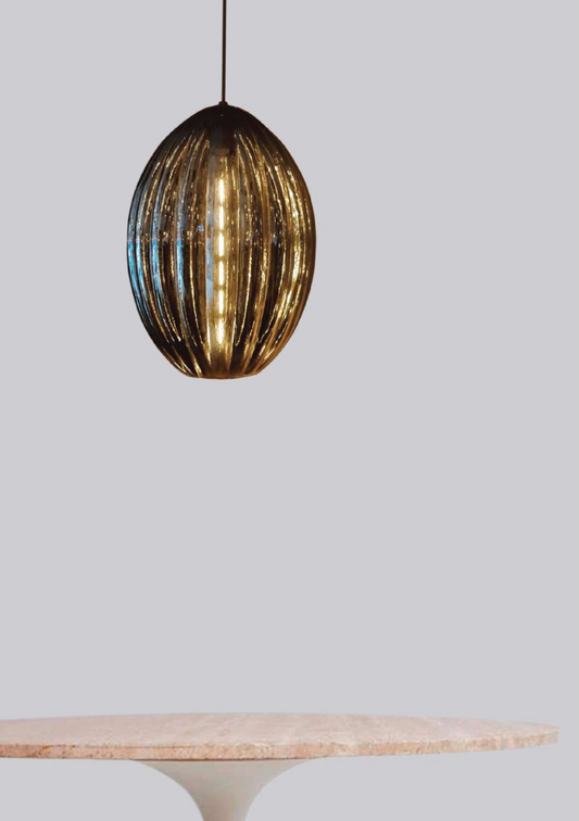 Light House Glass With Amber,Chrome Finish