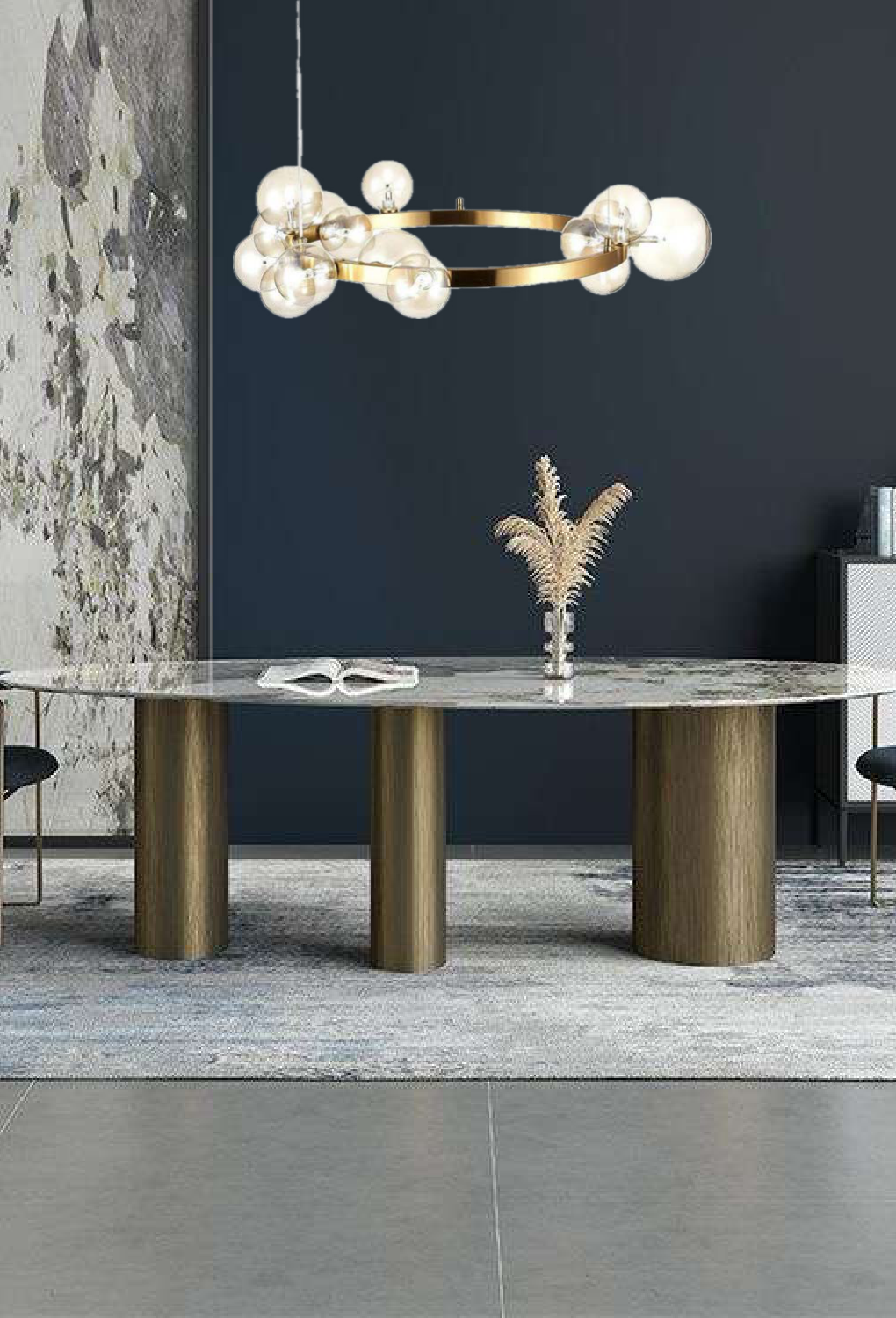 Light House Metal + Glass Material Brass+ Clear Finished Chandelier