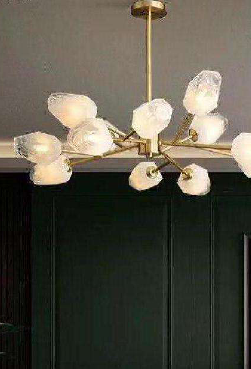 Light House Metal + Glass Material Brass Finished Chandelier