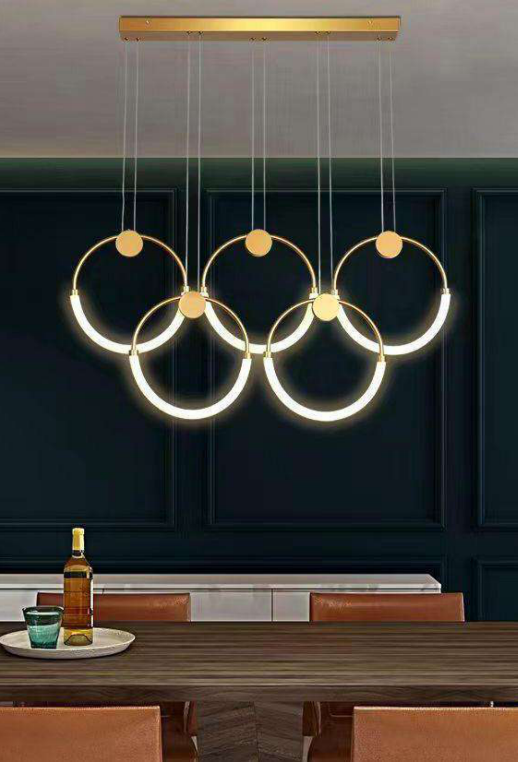 Light House Metal + Silicon Material Brass Finished Chandelier