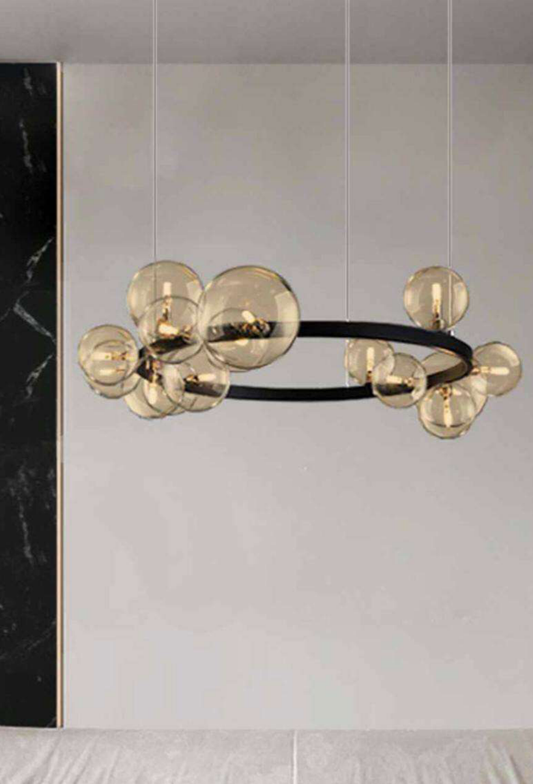 Light House Metal + Glass Material Brass+ Clear Finished Chandelier