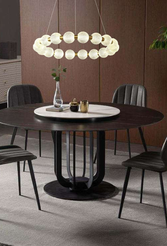 Light House Metal + Acralyc Material Rosegold Finished Chandelier