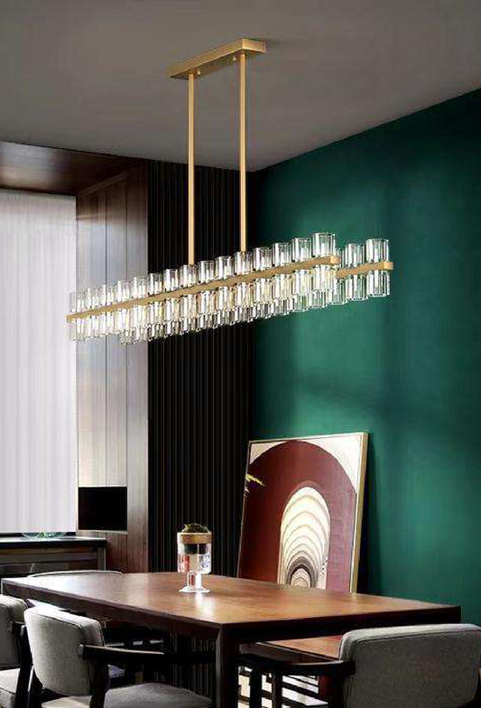 Light House Metal+Crystal Glass Material Gold Finished Chandelier