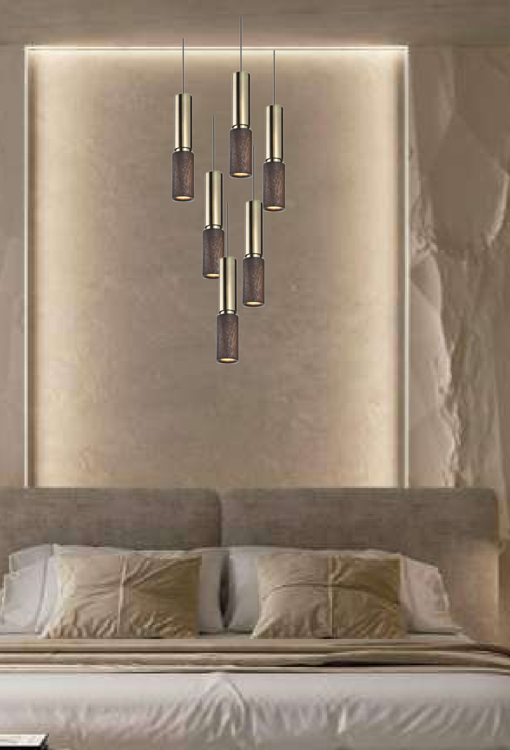 Light House Wood+ Metal Material Brown Finished Roof Light