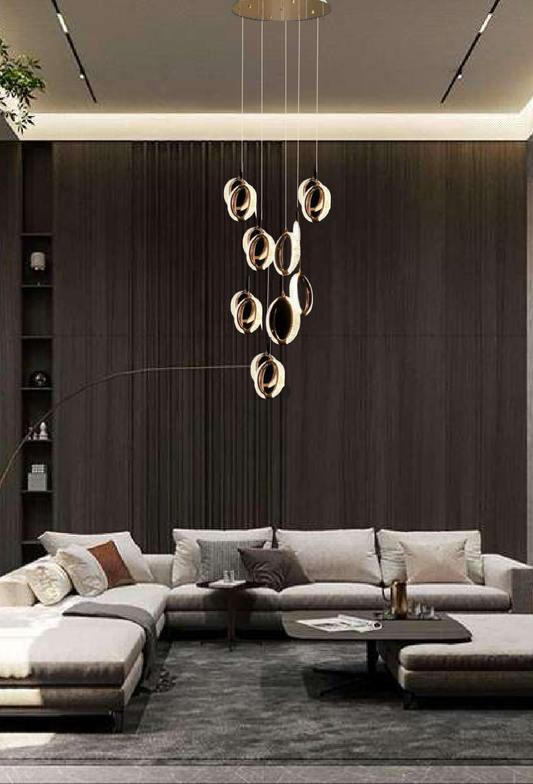 Light House Metal + Material Gold Finished Roof Light