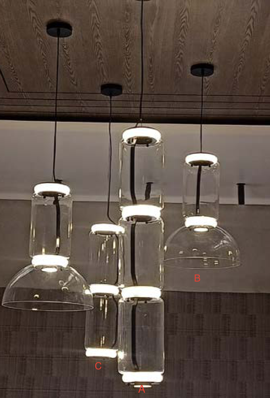 Light House Metal+ Glass Material Clear Glass Finished Chandelier