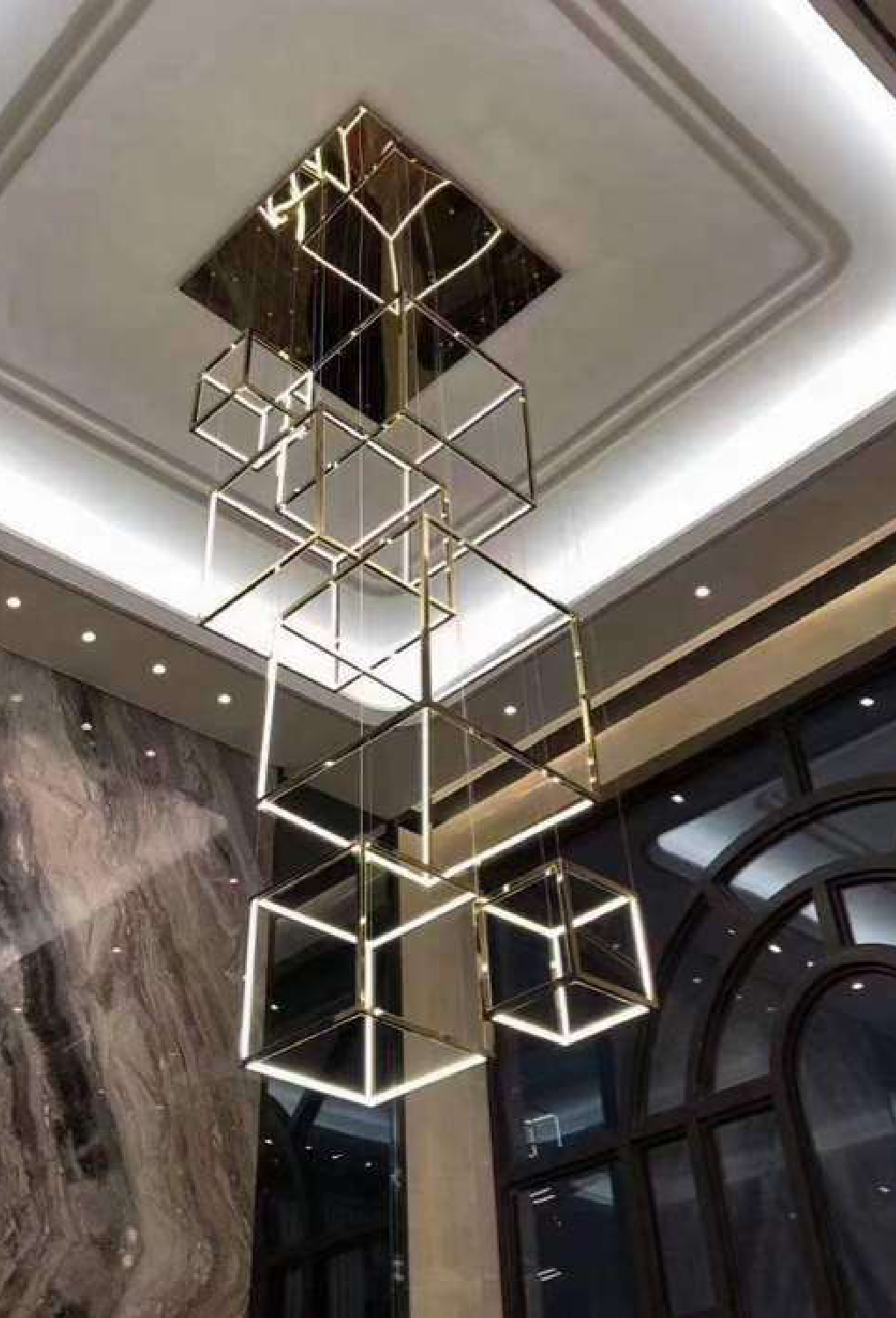 Light House Stainless Steel Material Gold/ Rosegold Finished Roof Light