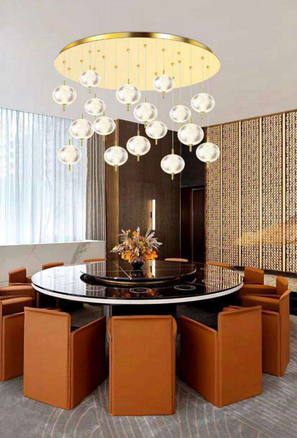 Light House Metal + Acralyc Material Gold Finished Roof Light