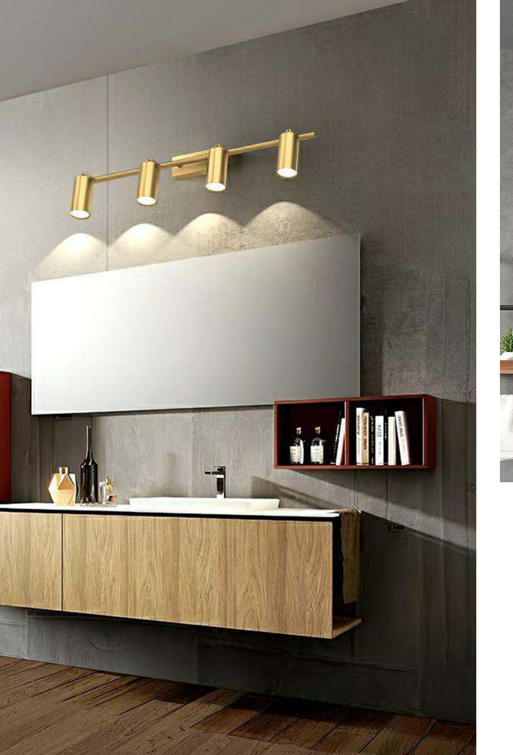 Light House Metal Material Brass+Black Finished Wall Light