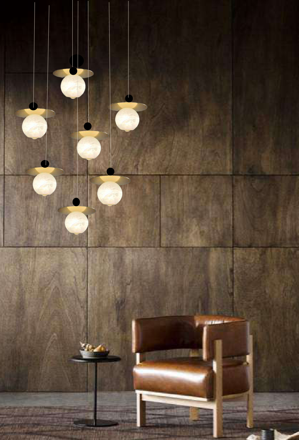 Light House Metal+ Marble Material Brass Finished Roof Light