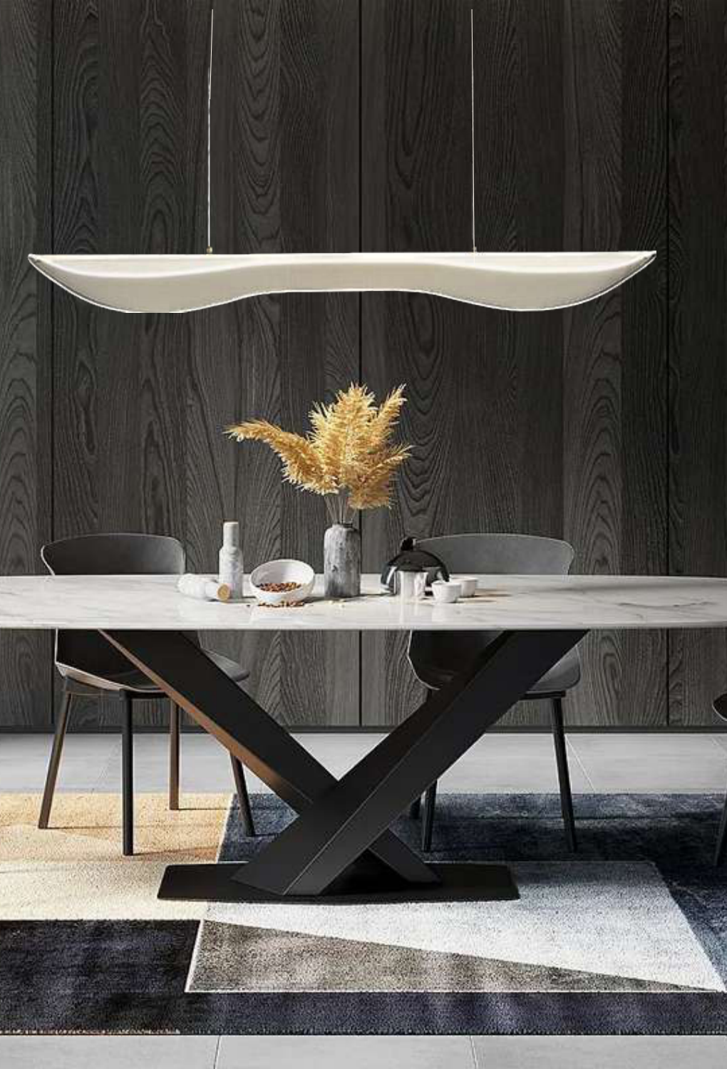 Light House Metal +Acralyc Material Frenchgold Finished Chandelier