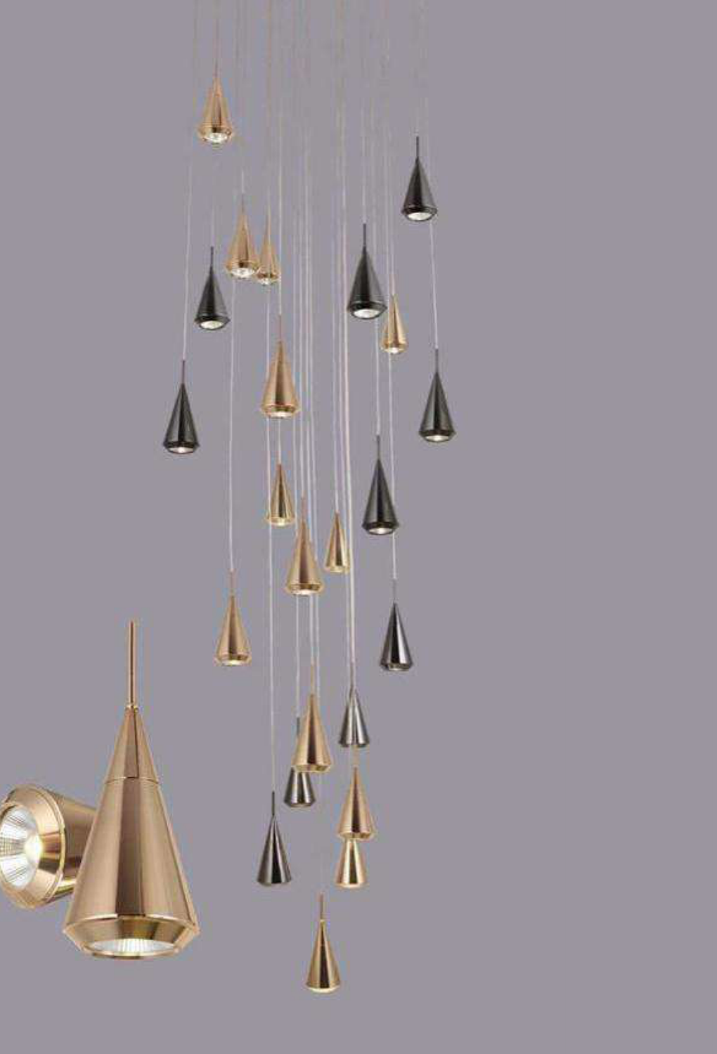 Light House Metal Material Rosegold Finished Roof Light