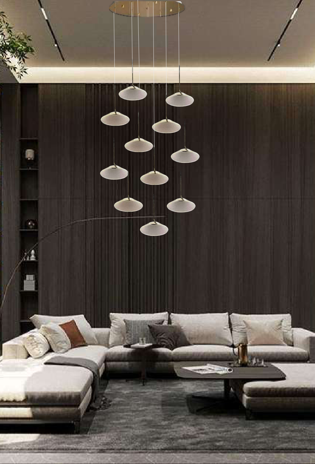 Light House Metal + Acralyc Material Frenchgold Finished Roof Light