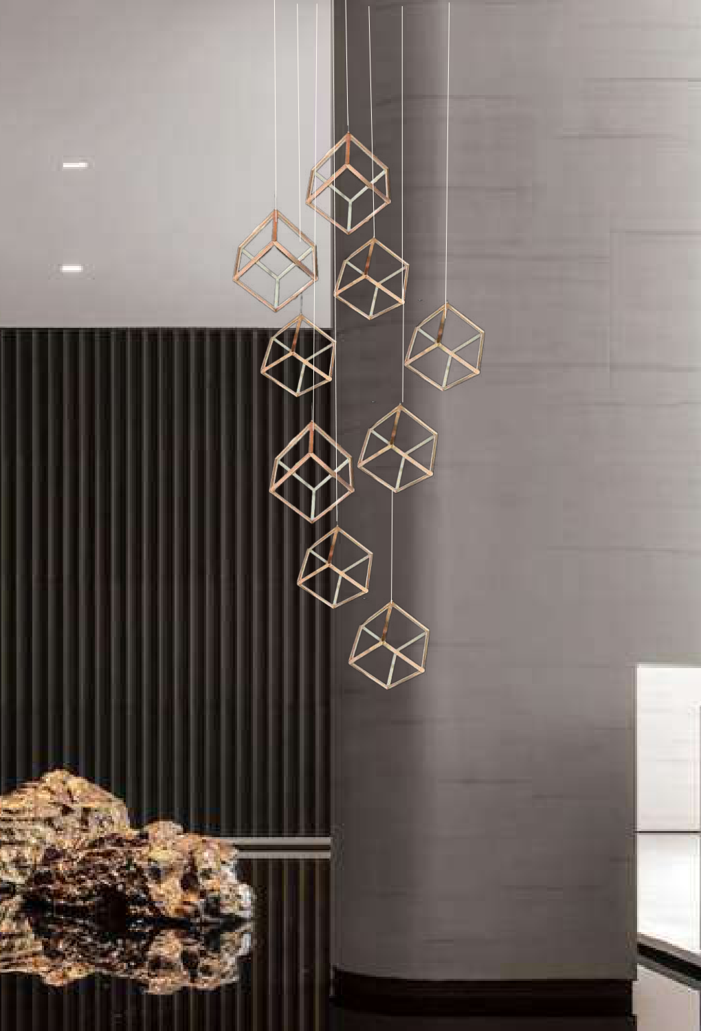 Light House Metal Material Rosegold Finished Roof Light