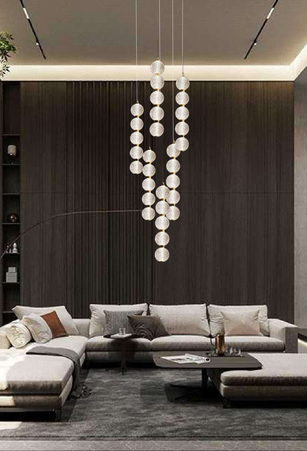 Light House Metal + Acralyc Material Rosegold Finished Roof Light