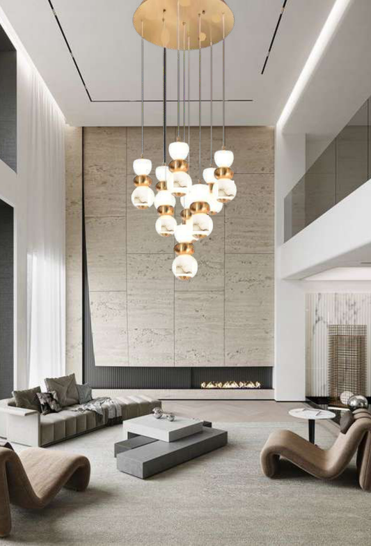 Light House Metal+Marble Material Brass Finished Roof Light