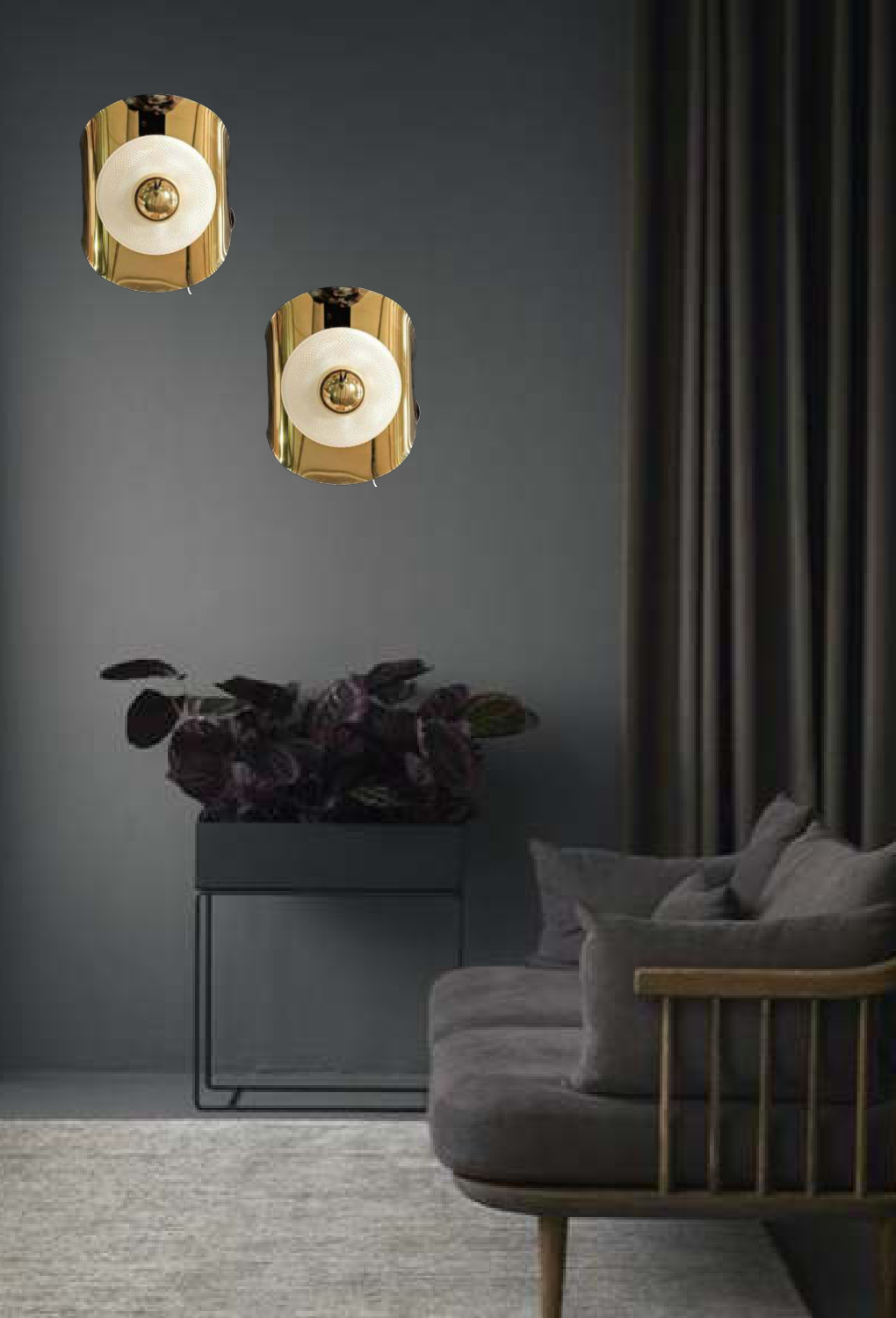 Light House Metal+Glass Material Gold Finished Wall Light