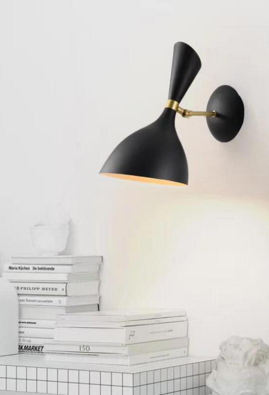 Light House Metal Material Black Finished Wall Light