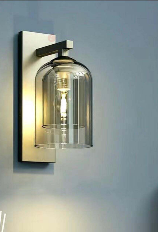 Light House Metal + Glass Material Brass+ Amber Finished Wall Light