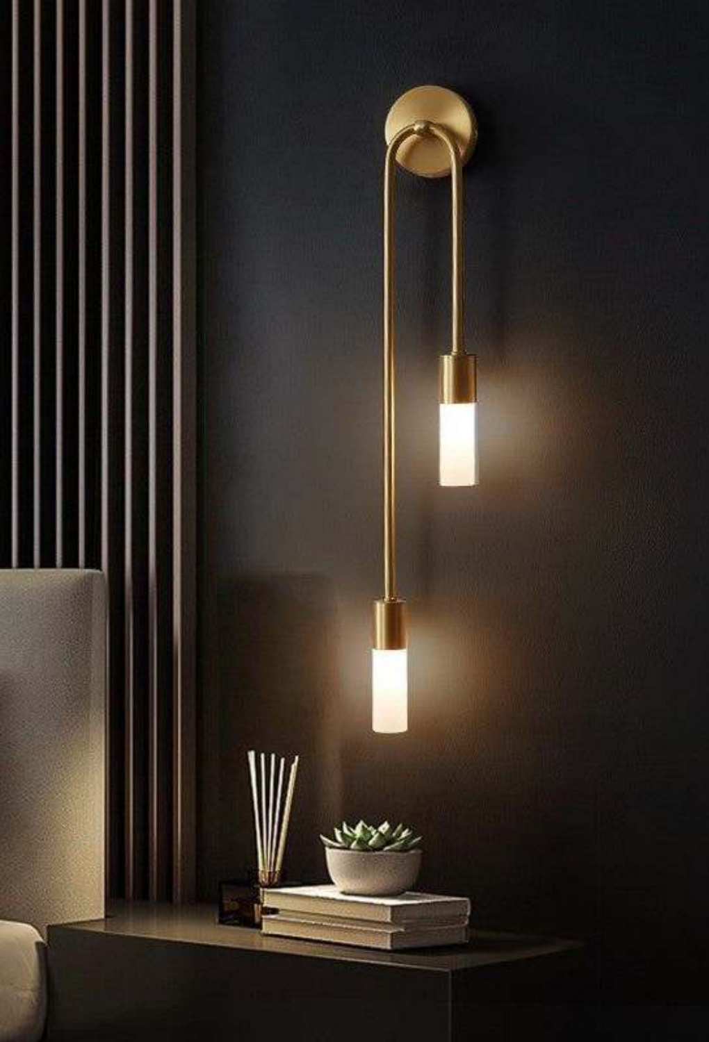 Light House Metal +Acralyc Material Brass Finished Wall Light